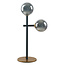 Lampe de table à 2 lumières Chase - verre transparent