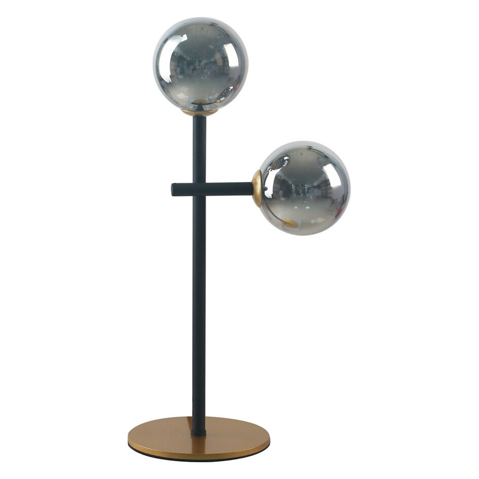 Lampe de table à 2 lumières Chase - verre transparent