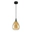 Suspension Verona 1 lumière avec effet miroir fumé et verre lisse en forme de goutte