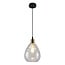 Suspension Verona 1 lumière avec effet miroir fumé et verre lisse en forme de goutte