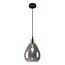 Suspension Verona 1 lumière avec effet miroir fumé et verre lisse en forme de goutte