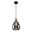 Suspension Verona 1 lumière avec effet miroir fumé et verre lisse en forme de goutte