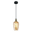 Suspension Verona 1 lumière - verre fumé allongé à effet miroir