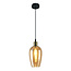 Suspension Verona 1 lumière - verre fumé allongé à effet miroir