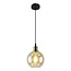 Suspension 1 lumière Liya en verre rouge, variante 4
