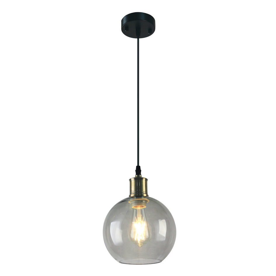 Suspension 1 lumière avec Verre rose - variante 4