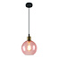 Suspension 1 lumière Liya en verre rouge, variante 4