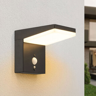 Applique solaire moderne noire avec capteur - Halo - LumenXL