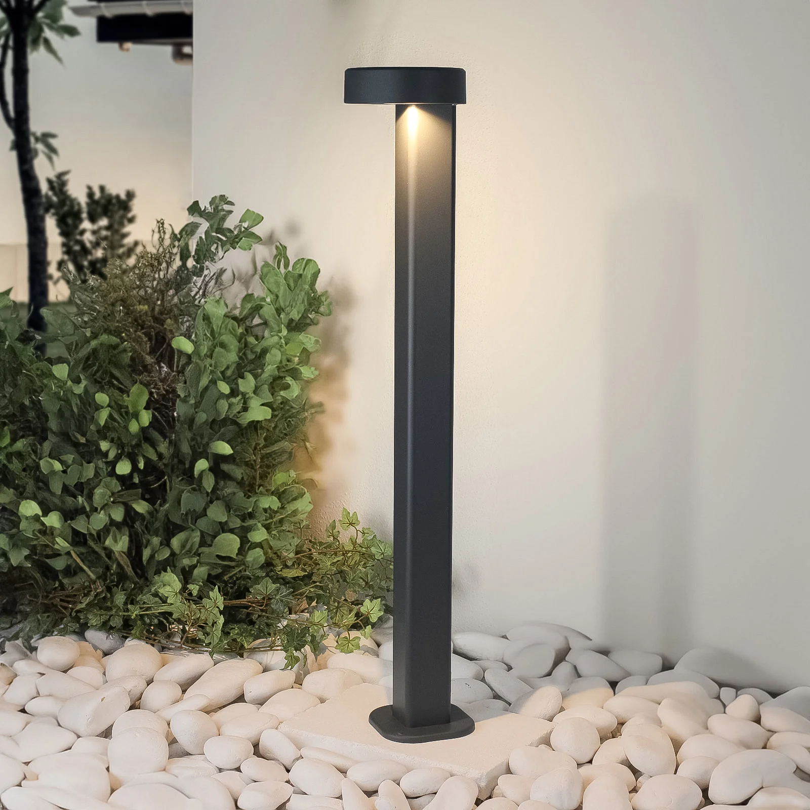 Ensemble de 4 lampes d'extérieur sur pied en acier inoxydable pour