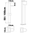 Lampadaire Simone avec capteur - anthracite 100 cm