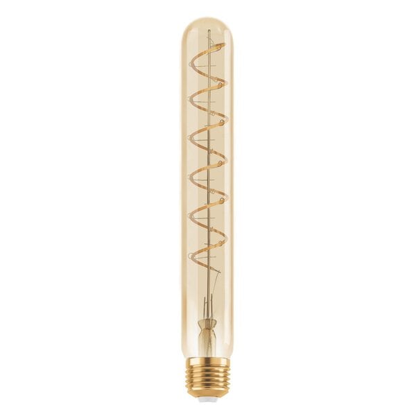 Ampoule tube LED E27 dimmable, spirale ambrée, 30 cm