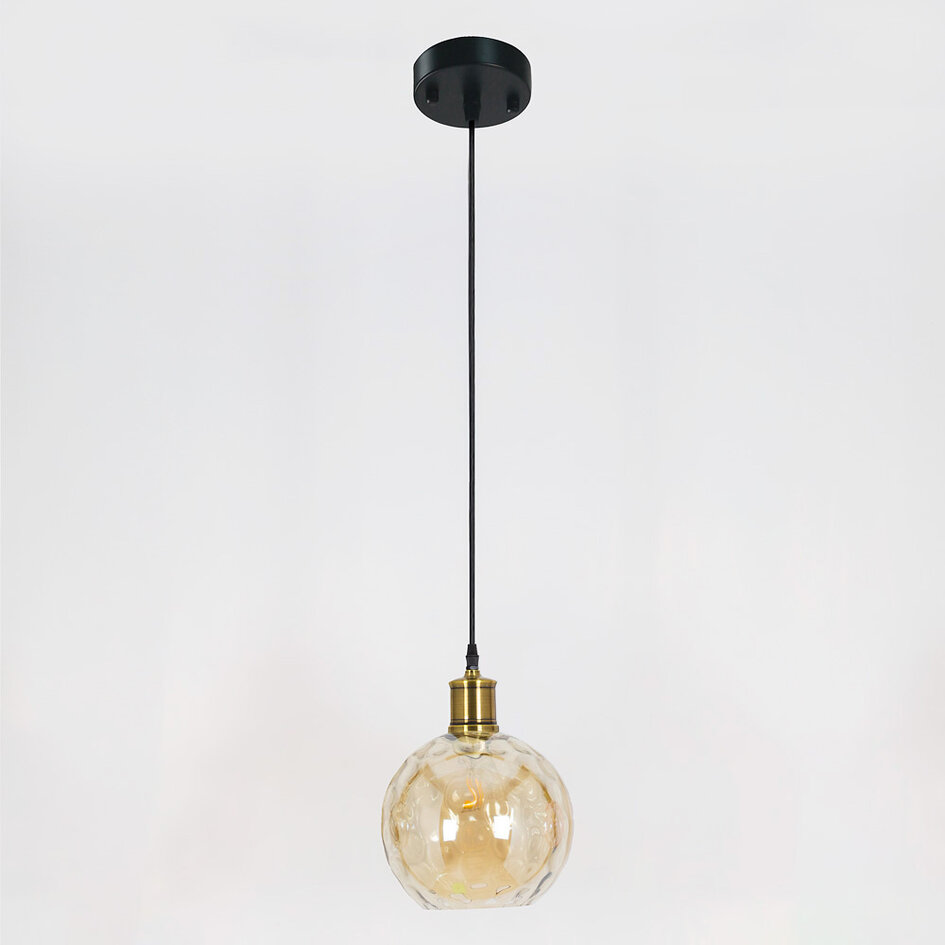 Suspension Lotte en verre avec détail bombé