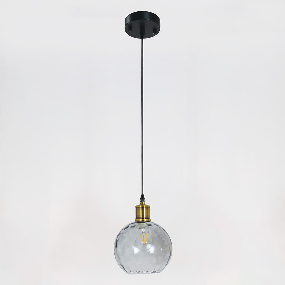 Suspension Lotte en verre avec détail bombé