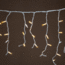 Guirlande stalactite connectable | à partir de 3 mètres | 114 LEDs | blanc chaud avec scintillement | câble blanc | caoutchouc