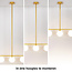 Lampe suspendue à 3 lumières Marc avec verre blanc laiteux
