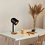 Lampe de table moderne noire avec bois - Spy