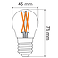 Ampoule E27 intelligente Wi-Fi avec app Tuya, Ø45mm, 4.9W, 2700-6500K, dimmable jusqu'à chaud