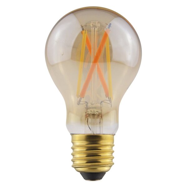 Ampoule LED E27 connectée dim-to-warm 7 watts, ambrée, 60 mm (Tuya)