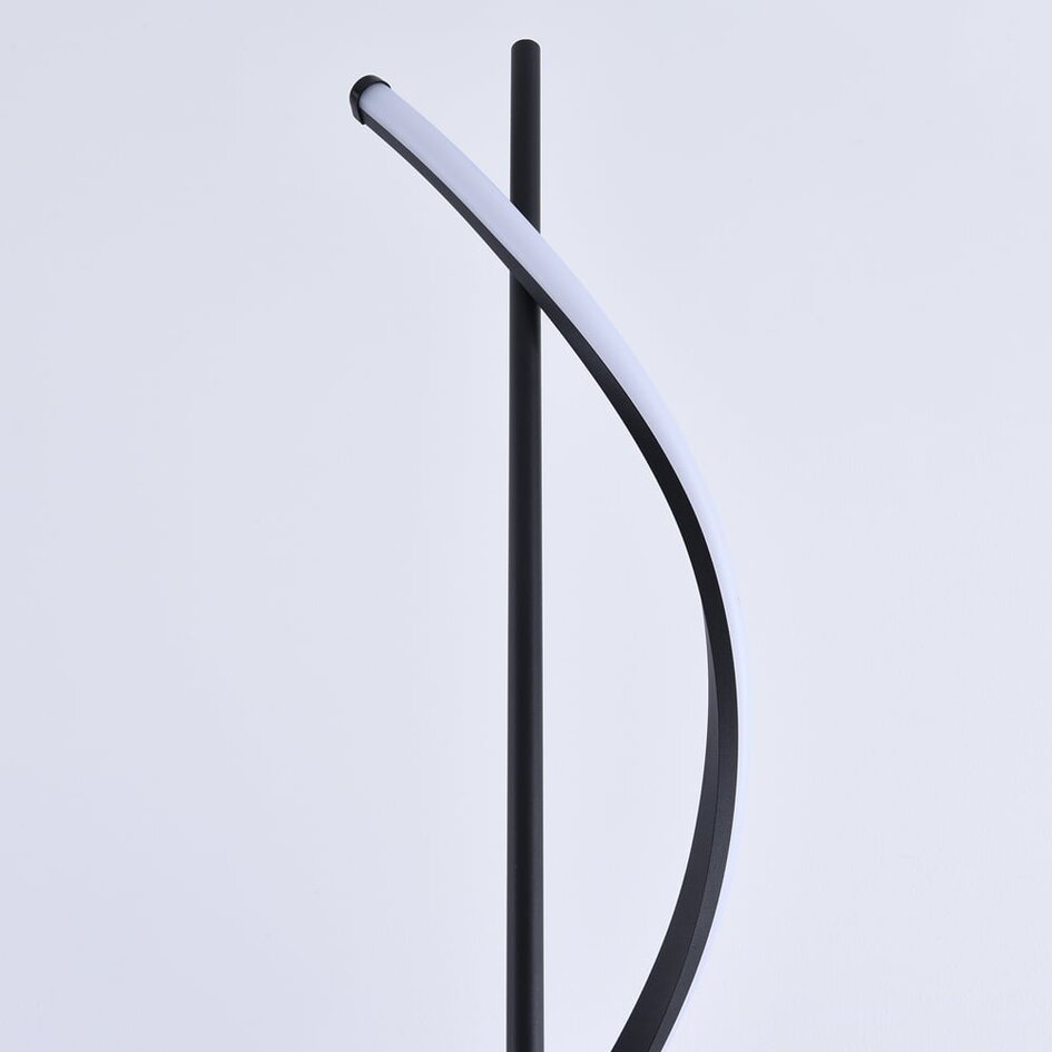 Lampadaire noir moderne en spirale - Caiden