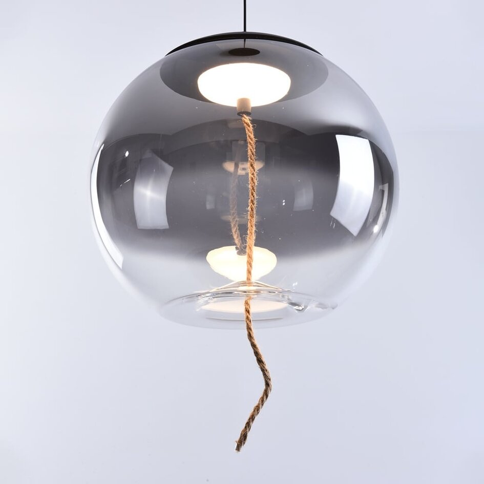 Suspension Vajen en verre fumé - intensité variable 3 niveaux