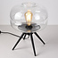 Lampe de table moderne Joah en verre transparent