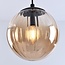 Lampe suspendue avec verre ambré, 1 lumière - Maja