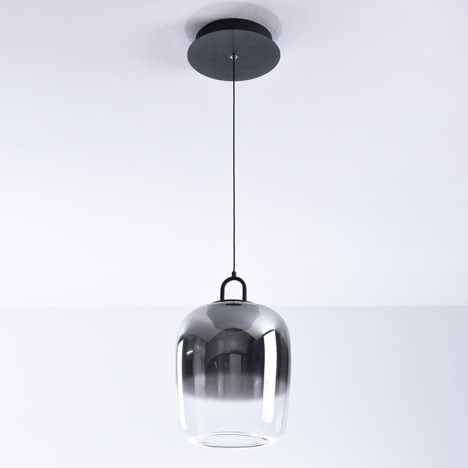 Suspension Melody en verre fumé à dégradé de couleur et LED dimmables à 3 niveaux