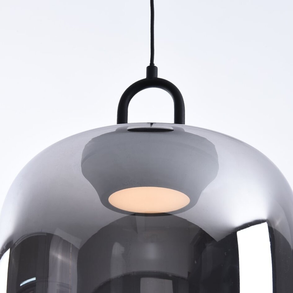 Suspension en verre fumé avec dégradé et LED dimmables sur 3 niveaux - Melody