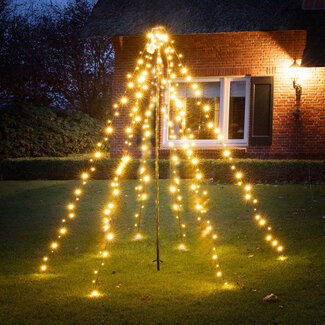 Illumination de Sapin de Noël extérieur avec mât - LumenXL