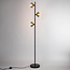 Lampadaire en verre gris fumé, 3 lumières - Musta