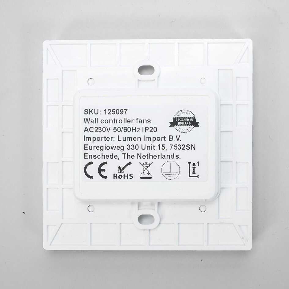 Interrupteur mural pour ventilateurs de plafond, Attention : ne convient pas à tous les modèles