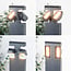 Lampe d'extérieur sur pied Jente à spots inclinables anthracite, LED intégrée