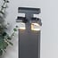 Lampe d'extérieur sur pied Jente à spots inclinables anthracite, LED intégrée