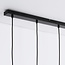 Suspension Cinza 5 lumières en verre fumé à effet miroir