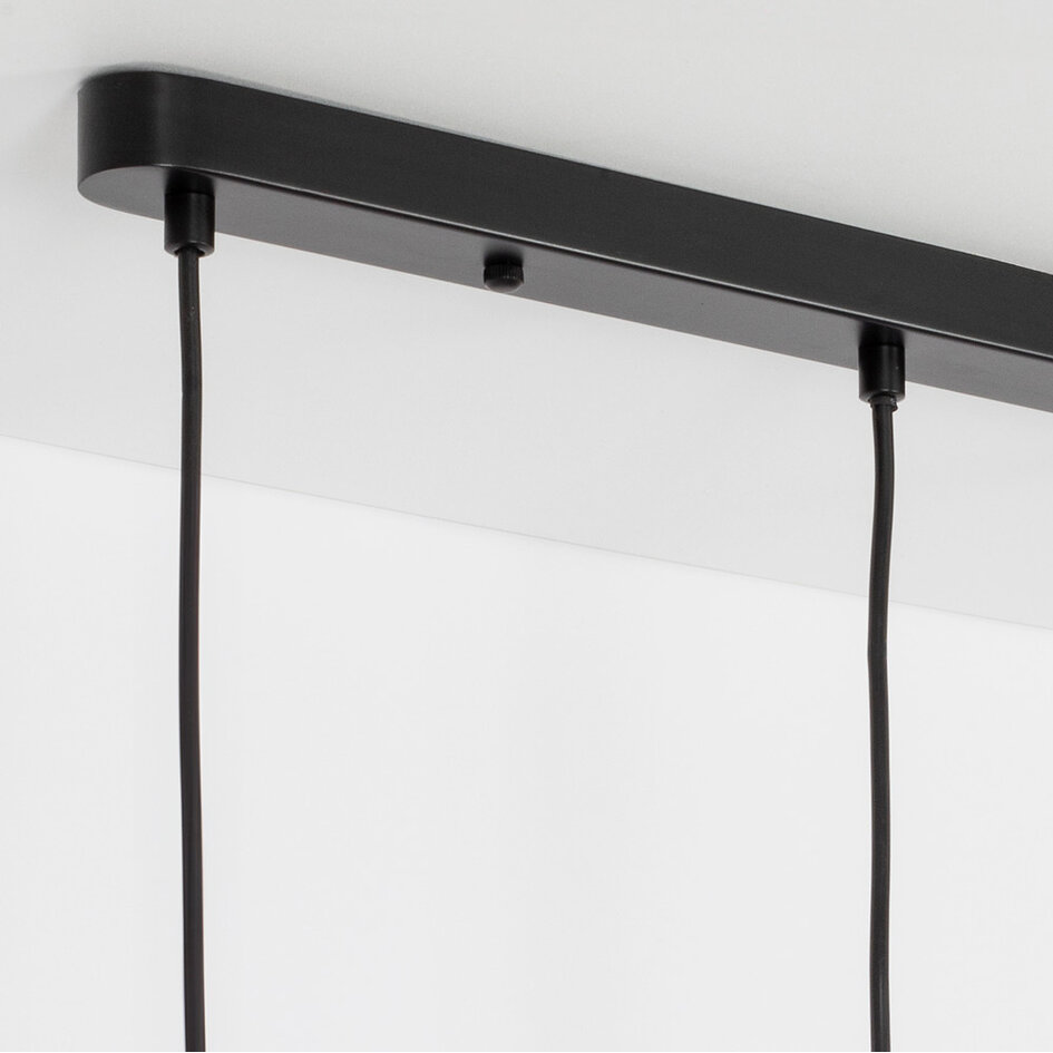 Lampe suspendue moderne noire, 3 lumières - Pilka