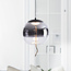 Suspension Vajen à intensité variable - verre fumé et corde de chanvre