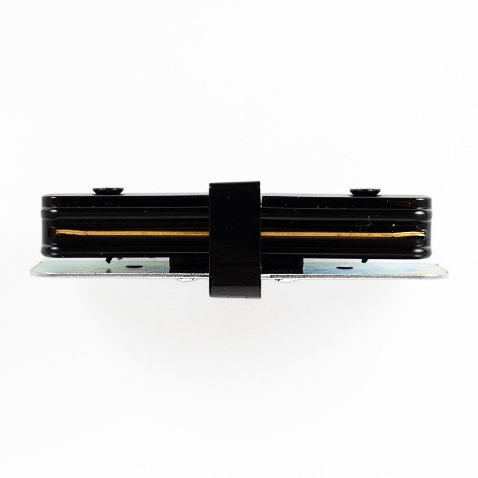 Connecteur droit pour rail monophasé, noir