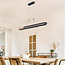 Suspension design Lilia à intensité variable - noir et placage bois