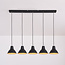 Suspension moderne Odin 5 lumières en noir