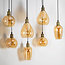 Lampe suspendue à 7 lumières avec verre ambré - Vivienne