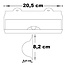 Applique solaire d'extérieur 8W à détecteur - Aron