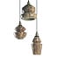 Suspension Evelyn 3 lumières en verre marbré