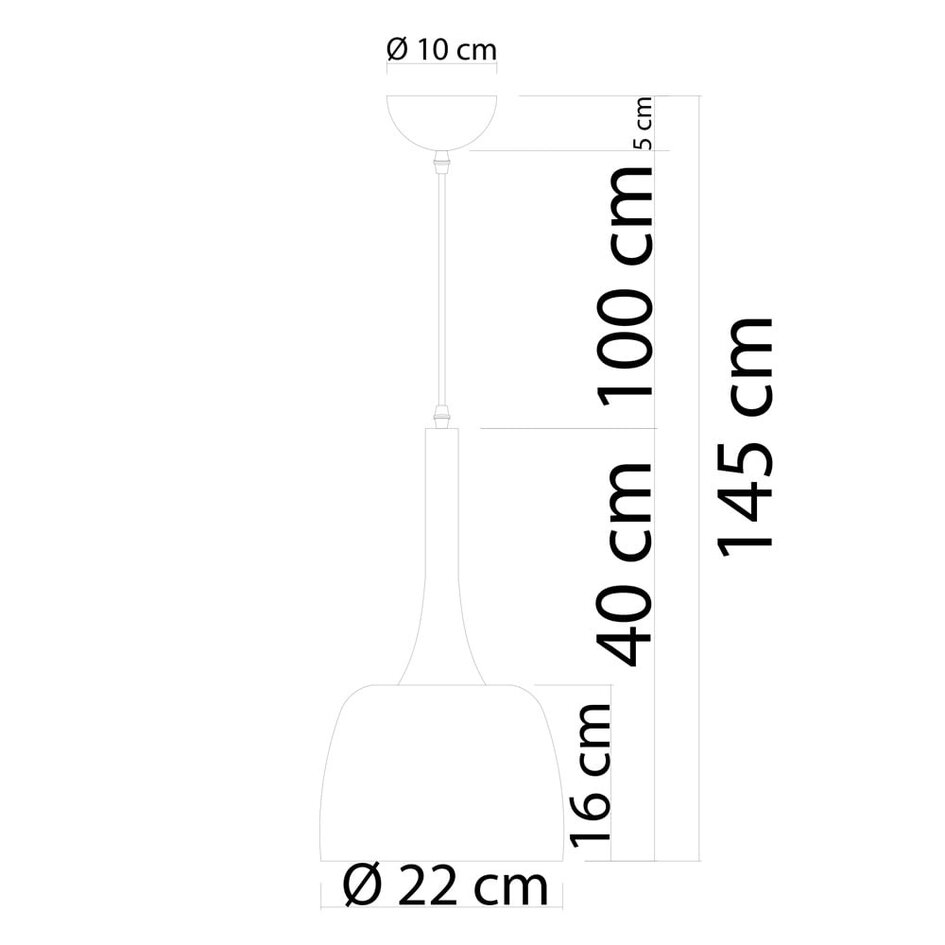 Lampe suspendue Holly avec détails en bois