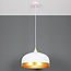 Lampe suspendue industrielle avec détails dorés - Zelta