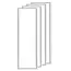 Jeu de 4 panneaux LED, 120x30cm, UGR<22, 24W, 4000K - 125lm/W