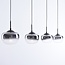 Suspension noire en verre fumé avec dégradé et LED dimmables 3 niveaux - Amina