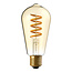 Ampoule filament LED dimmable, spirale verticale 4 watts, verre ambré, 60 mm