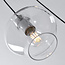 Lampe suspendue design Trinidad avec verre transparent, 3 lumières