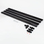 Kit rail monophasé de 3 mètres et spots Jamie, noir