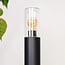 Lampe d'extérieur sur pied Stella en acier inoxydable noir - 80 cm